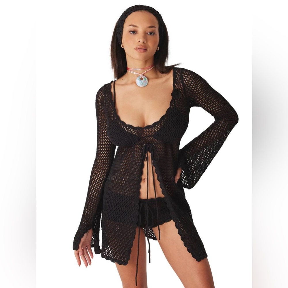 FRANKIES BIKINIS Collette Crochet Tunic